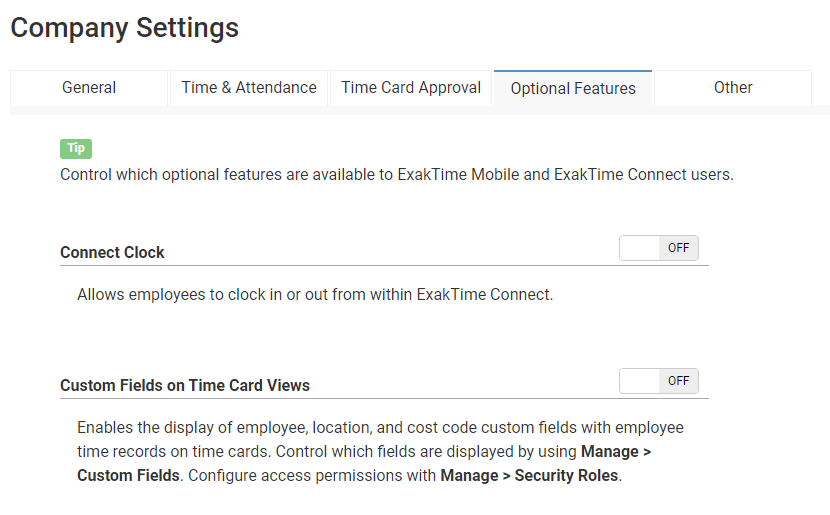 Understanding_ExakTime_Connect_Settings__213733097__Company_Settings_-_Optional_Features_Landing.png