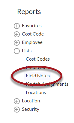 Overview__Field_Notes_on_ExakTime_Connect__360000329814__Reports_-_Field_Notes_Circled.png